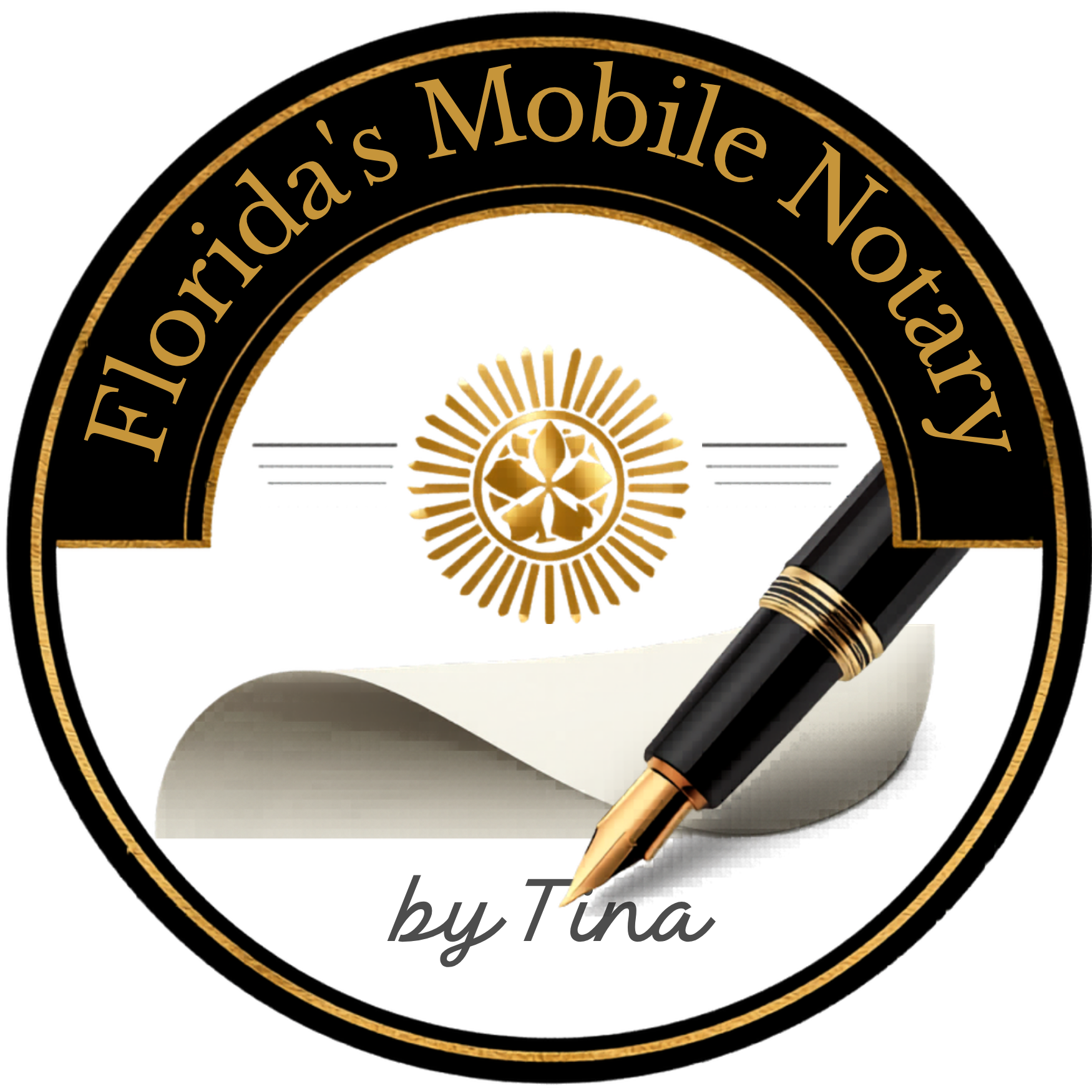 Florida's Mobile Notary By Tina Logo